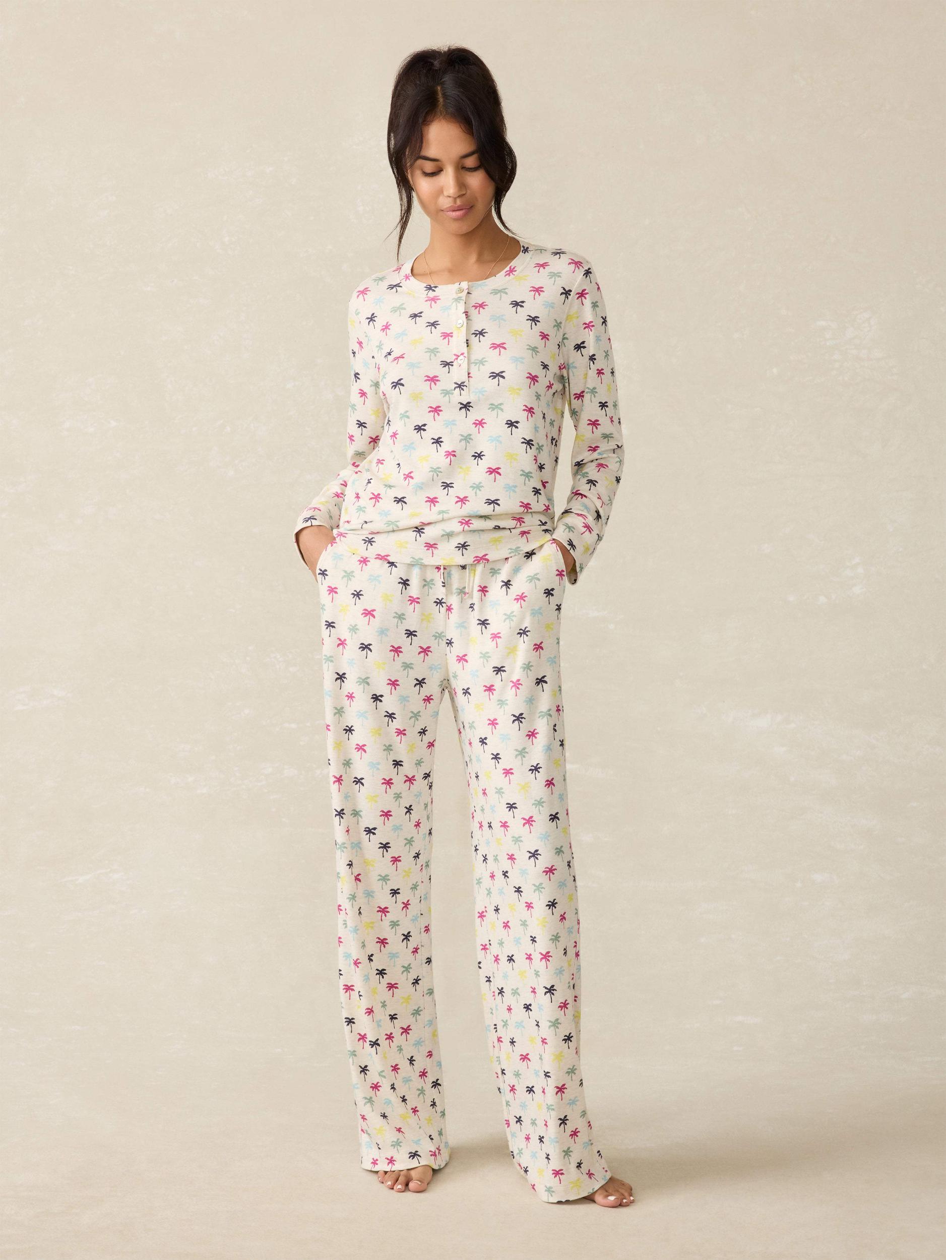 Cloud Henley Pajama Pant Set - Sun Valley Palms Female Product Image