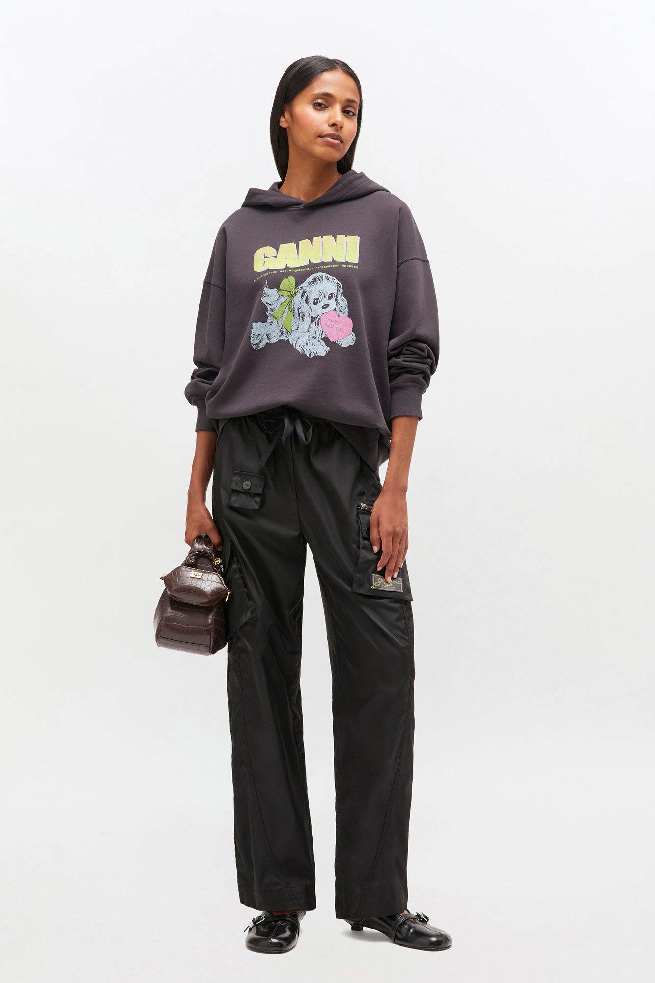 Dark Grey Puppy Hoodie Product Image