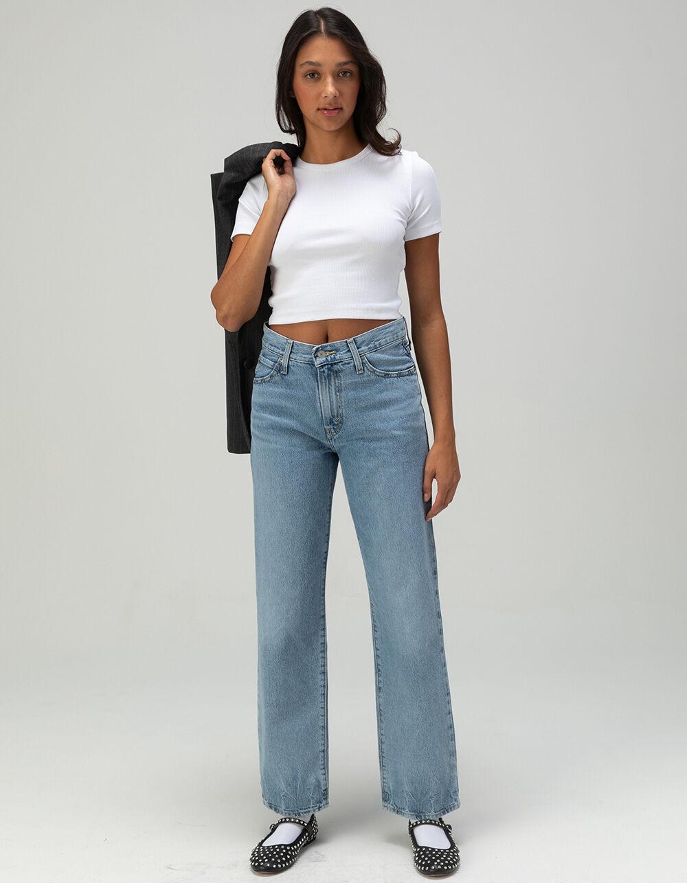 JJXX Florie Rib Knit Womens Baby Tee - WHITE Product Image