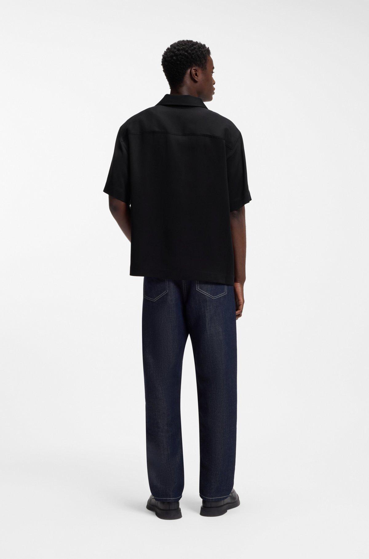 Oversize-fit shirt with stacked logo Product Image