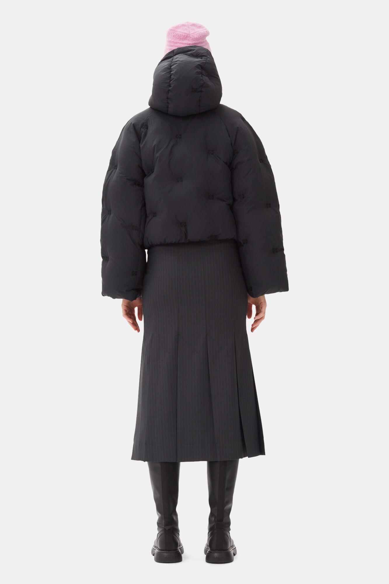 Black Short Tech Puffer Jacket Product Image