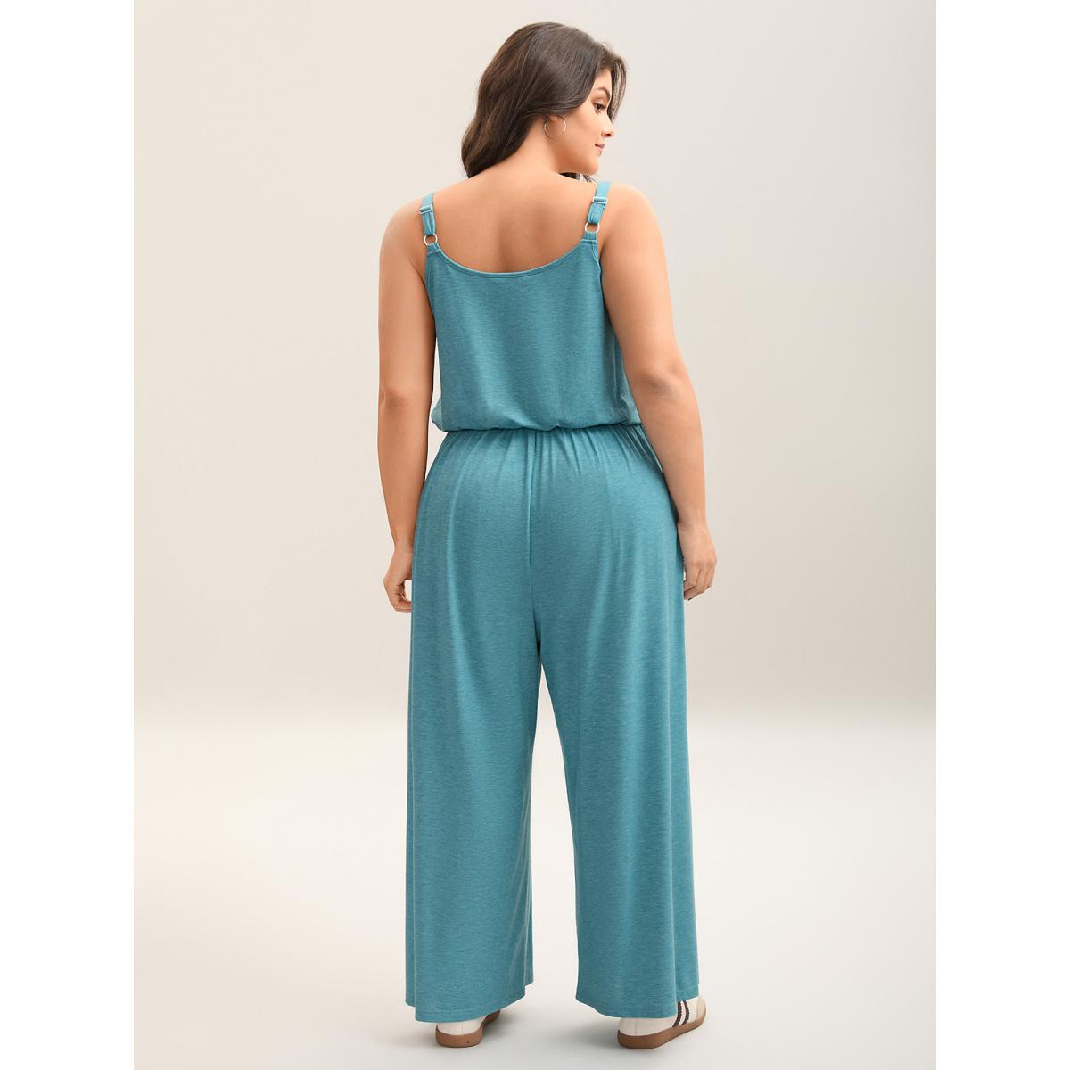 Plus Size Arctic Stretchy Pockets Adjustable Straps Jumpsuit Women Leisure Sleeveless Non Casual Loose Jumpsuits BloomChic 30/6X Product Image