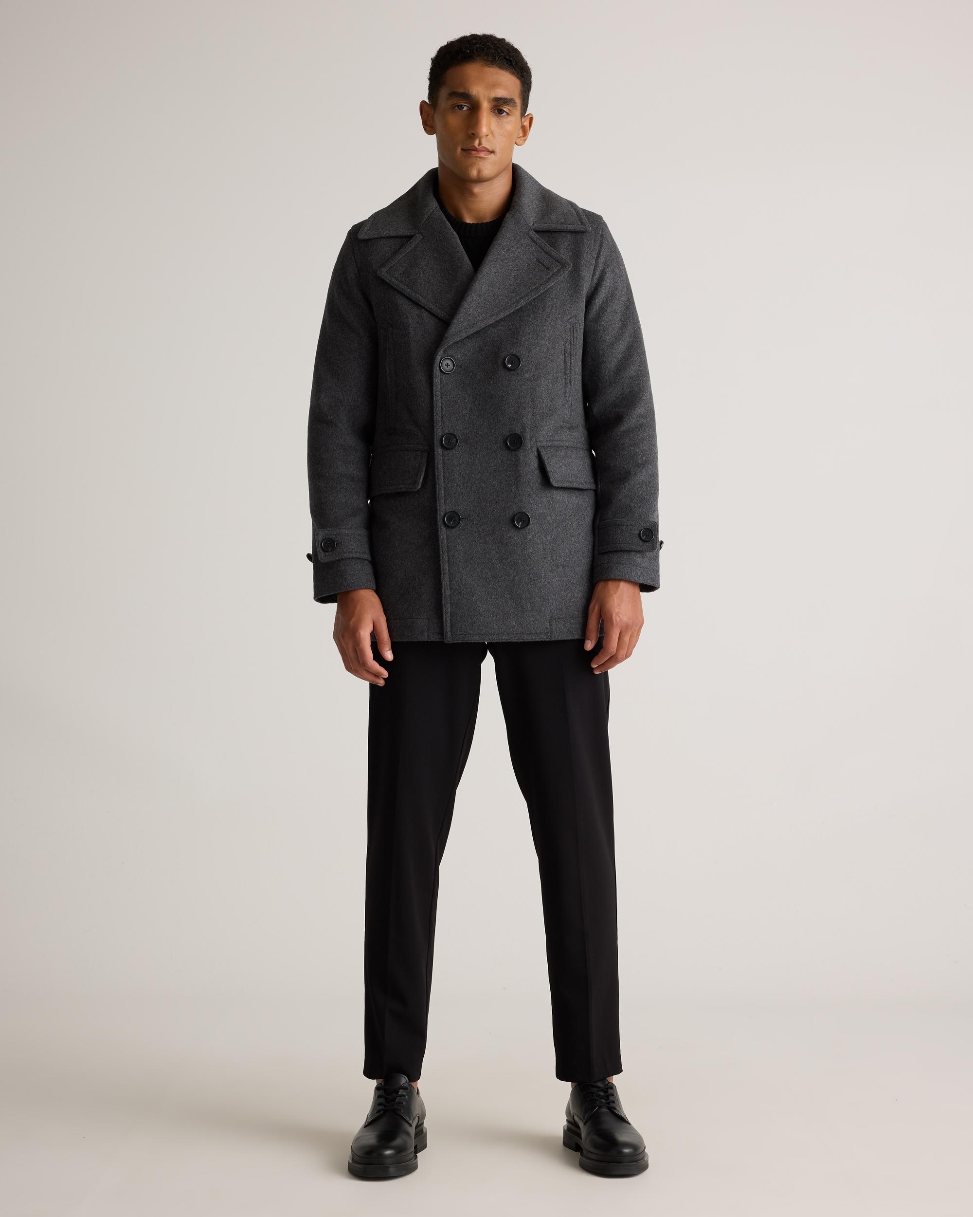 Quince | Men's Italian Wool Double-Breasted Officer Topcoat Wool/Nylon Product Image