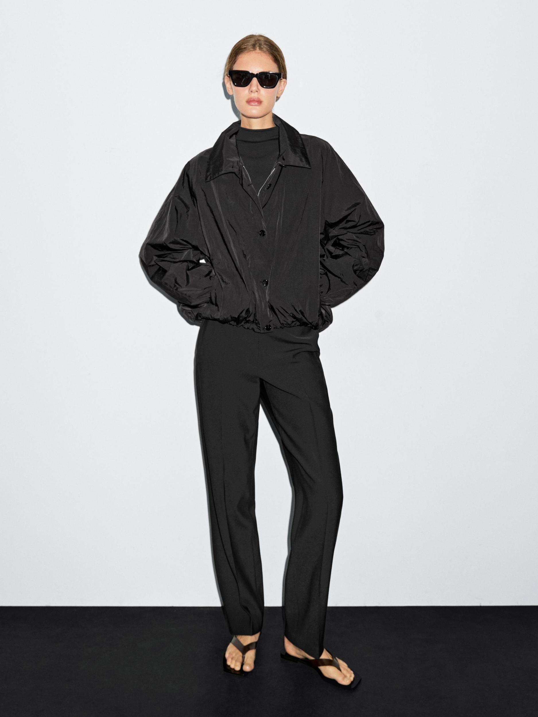 High neck bomber puff jacket Product Image