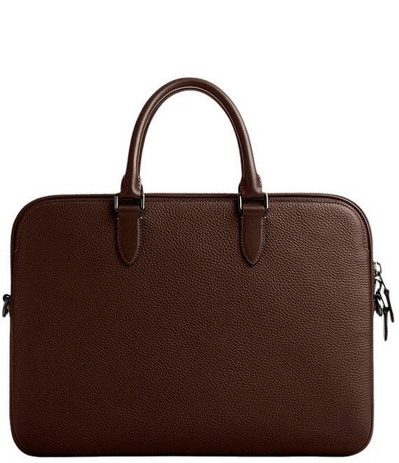 COACH Gotham Pebble Leather Slim Briefcase Product Image