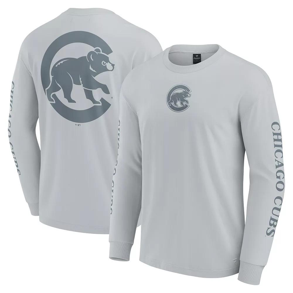 Men's Fanatics  Gray Chicago Cubs Elements Strive Long Sleeve T-Shirt, Size: Small, Grey Product Image