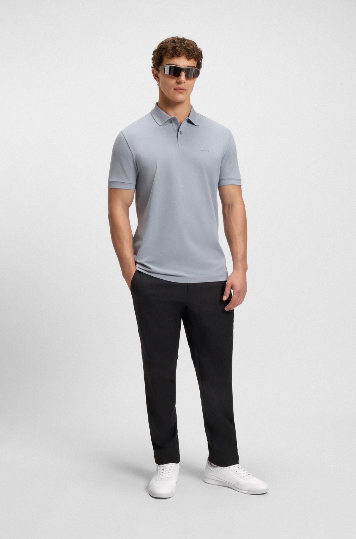 BOSS - Leather trainers with gold-tone logo - White Product Image