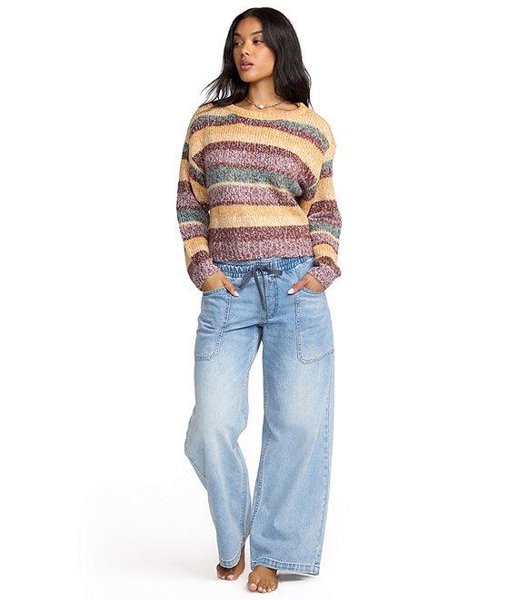 Billabong So Spaced Out Long Sleeve Striped Sweater Product Image