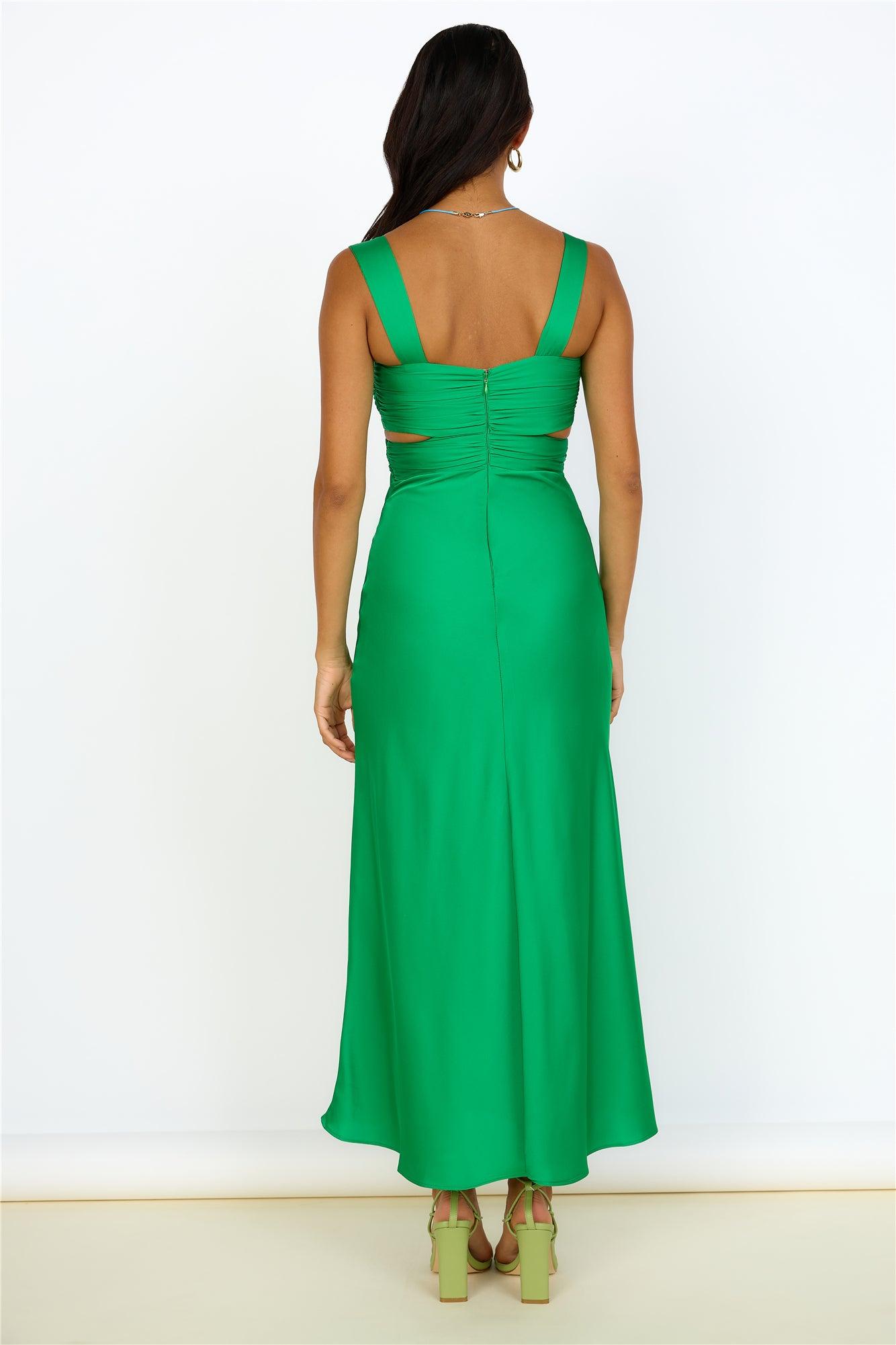 Ivy Grows Maxi Dress Green Product Image