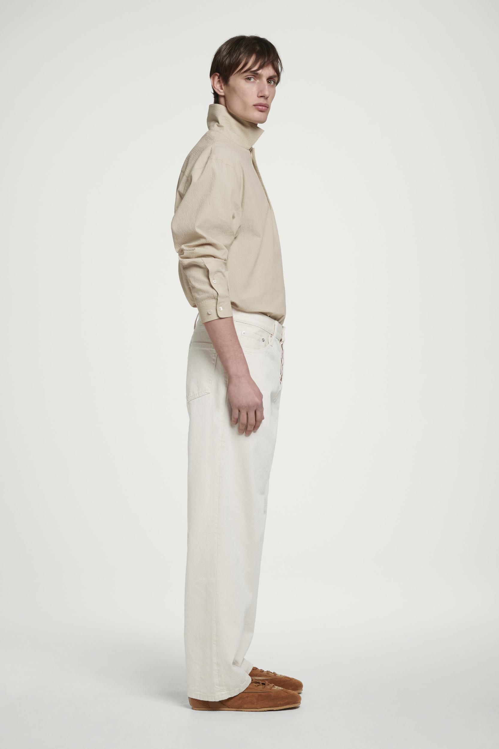 COTTON-SEERSUCKER POPOVER SHIRT Product Image