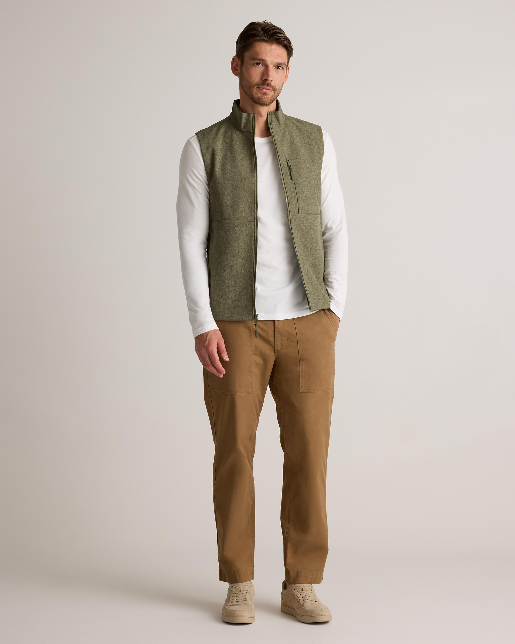 Quince | Men's Softshell Fleece-Lined Full-Zip Vest Recycled Polyester Product Image