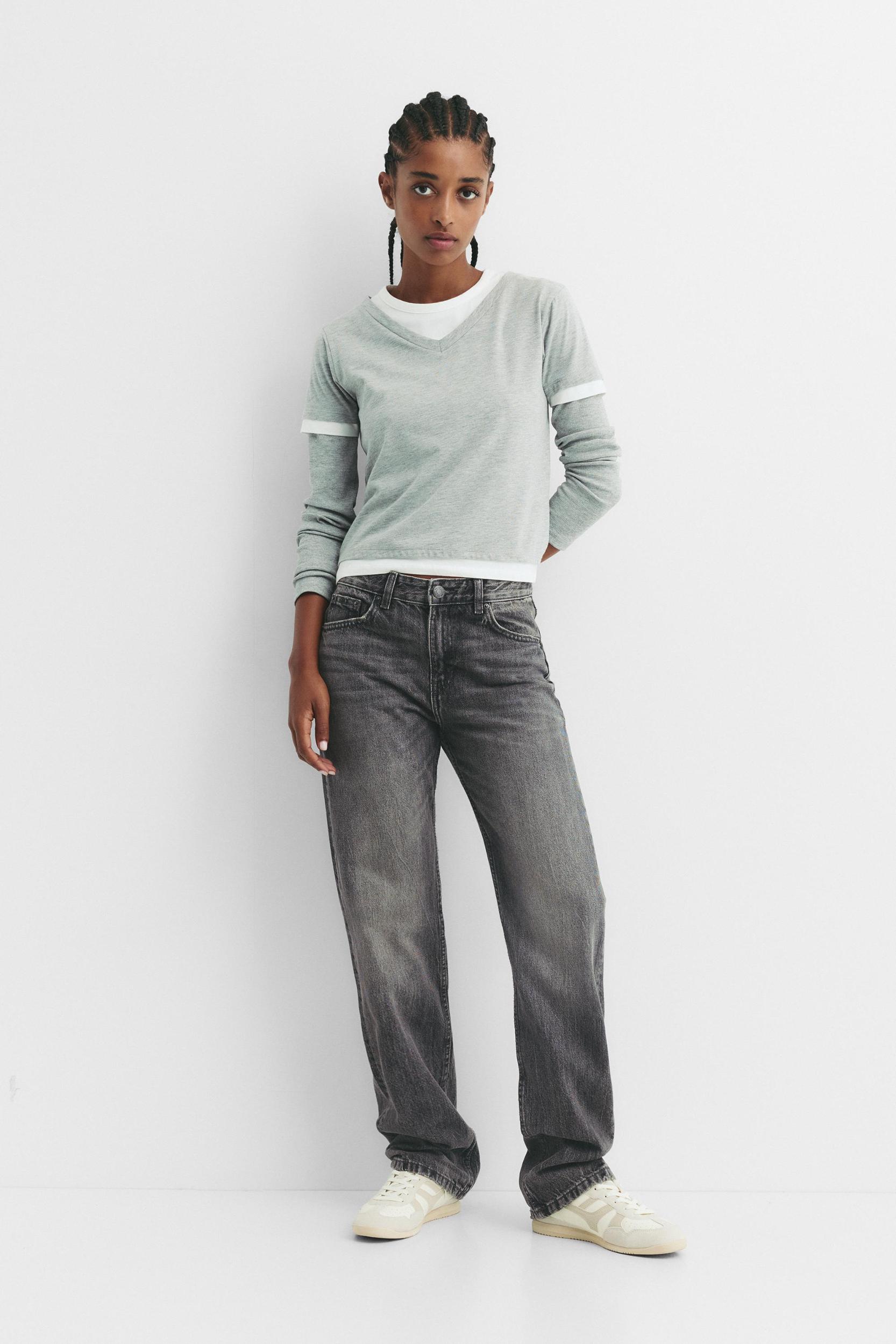 Mid-rise straight-leg jeans Product Image