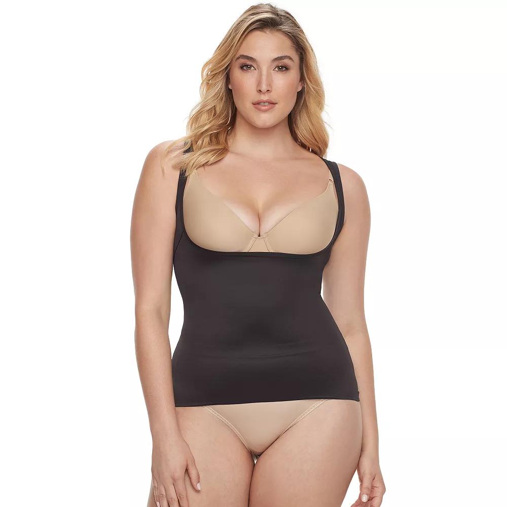 Plus Size Naomi & Nicole Firm Control Shapewear Unbelievable Comfort Step-In Torsette Camisole 7770, Womens Product Image