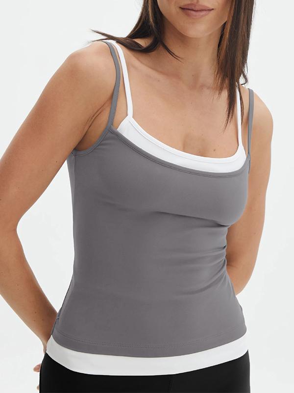 Contrast Fake Two Piece Cami Top Product Image