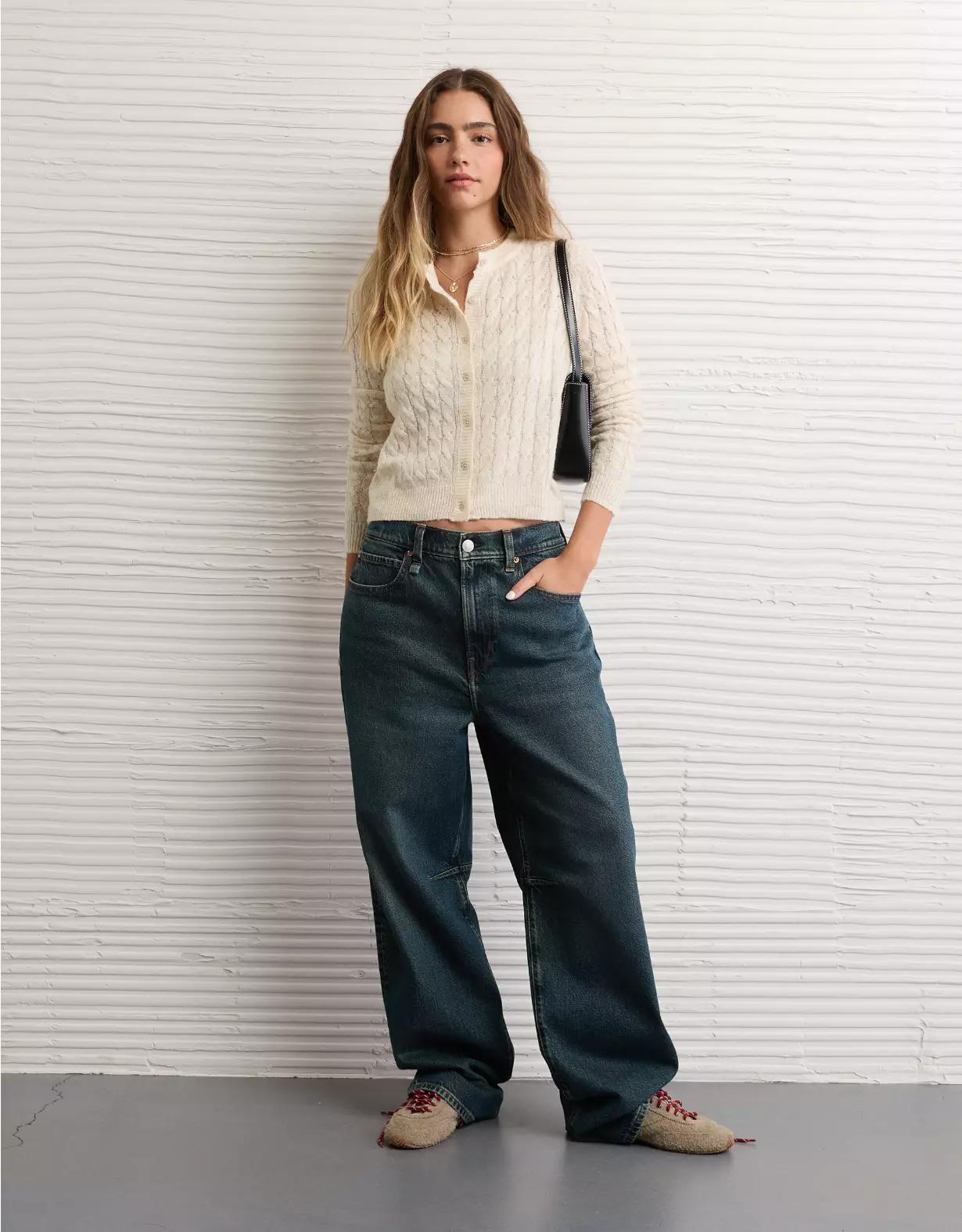 AE Whoa So Soft Button-Front Cardigan Product Image