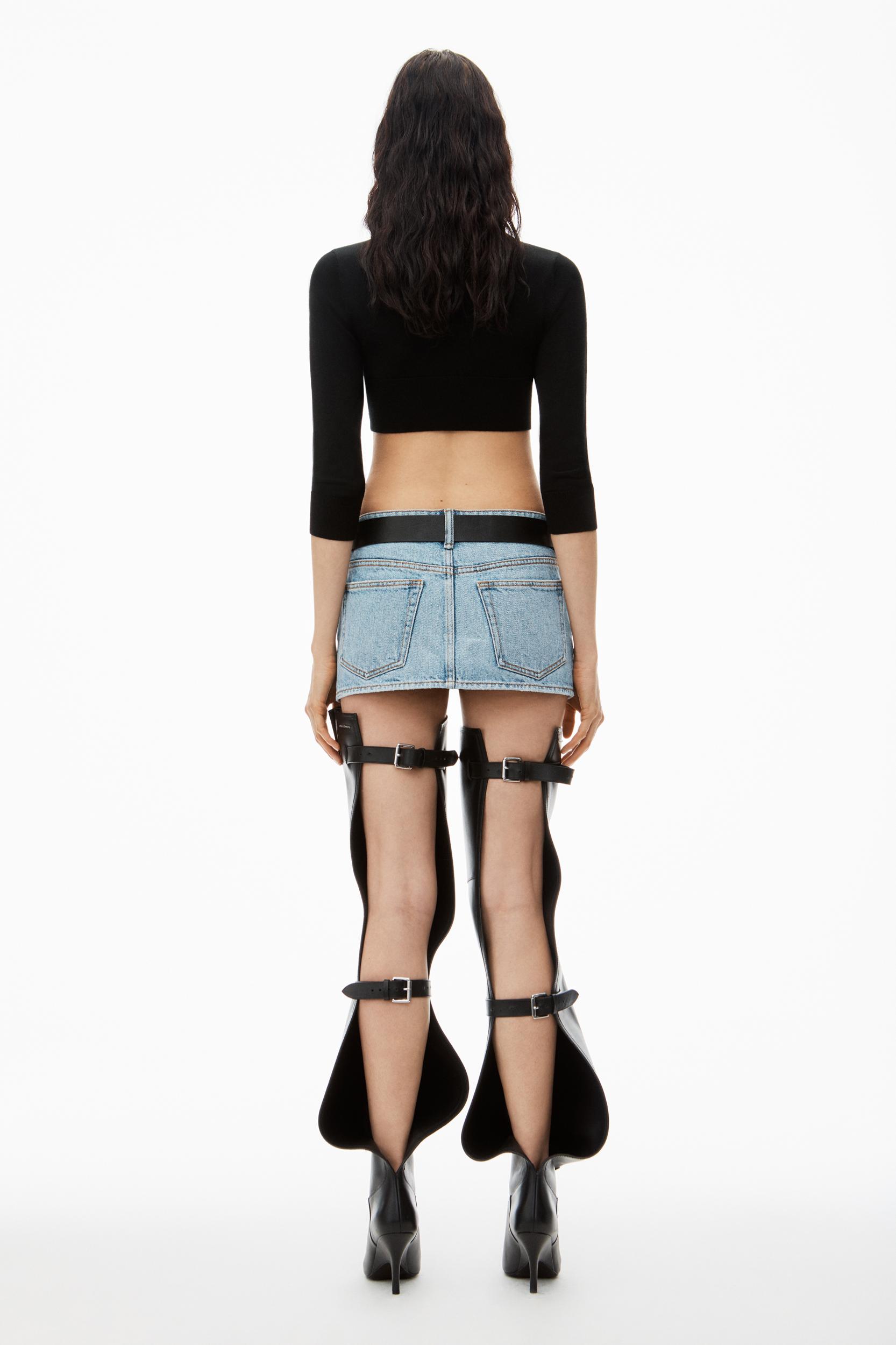 Logo Embossed Shrunken Cardigan In Superfine Merino Wool Product Image