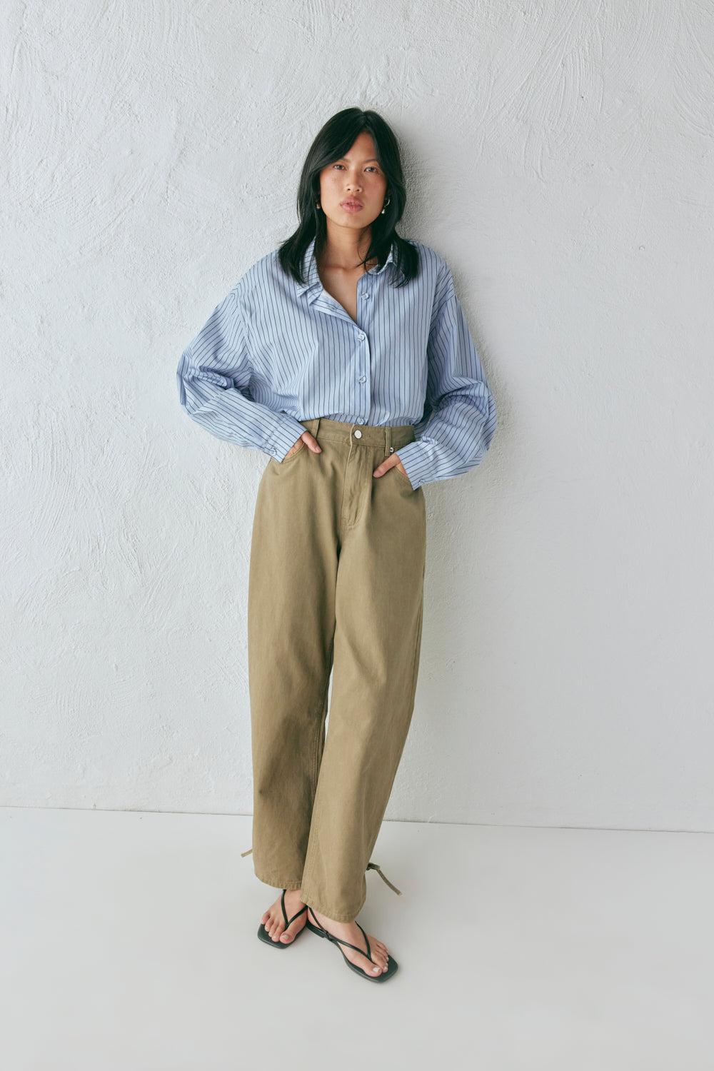 Marnie Denim Jeans Khaki Product Image
