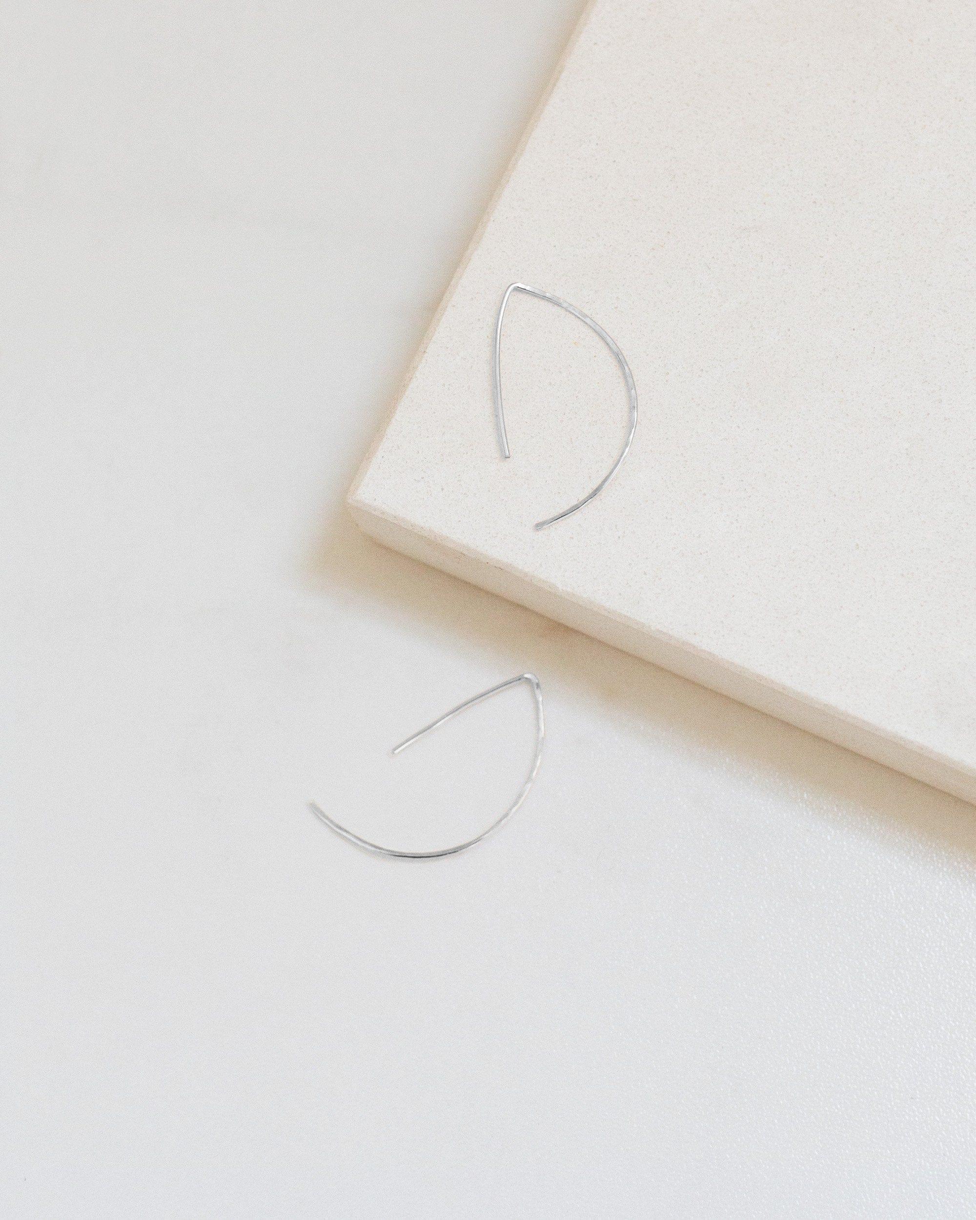 Sterling Silver Wishbone Threader Earrings Product Image