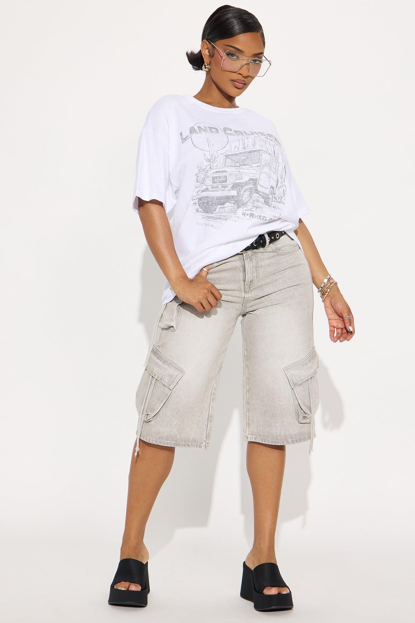 Land Cruiser 4 Wheel Drive Oversized Tee - White Female Product Image