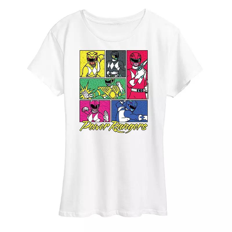 Womens Power Rangers Grid Graphic Tee Product Image