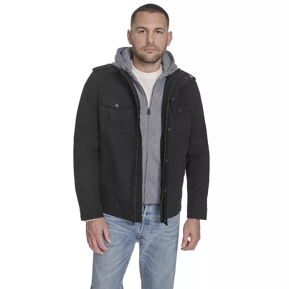 Men's Levi's® Hooded Quilt Lined Trucker Jacket,  Product Image