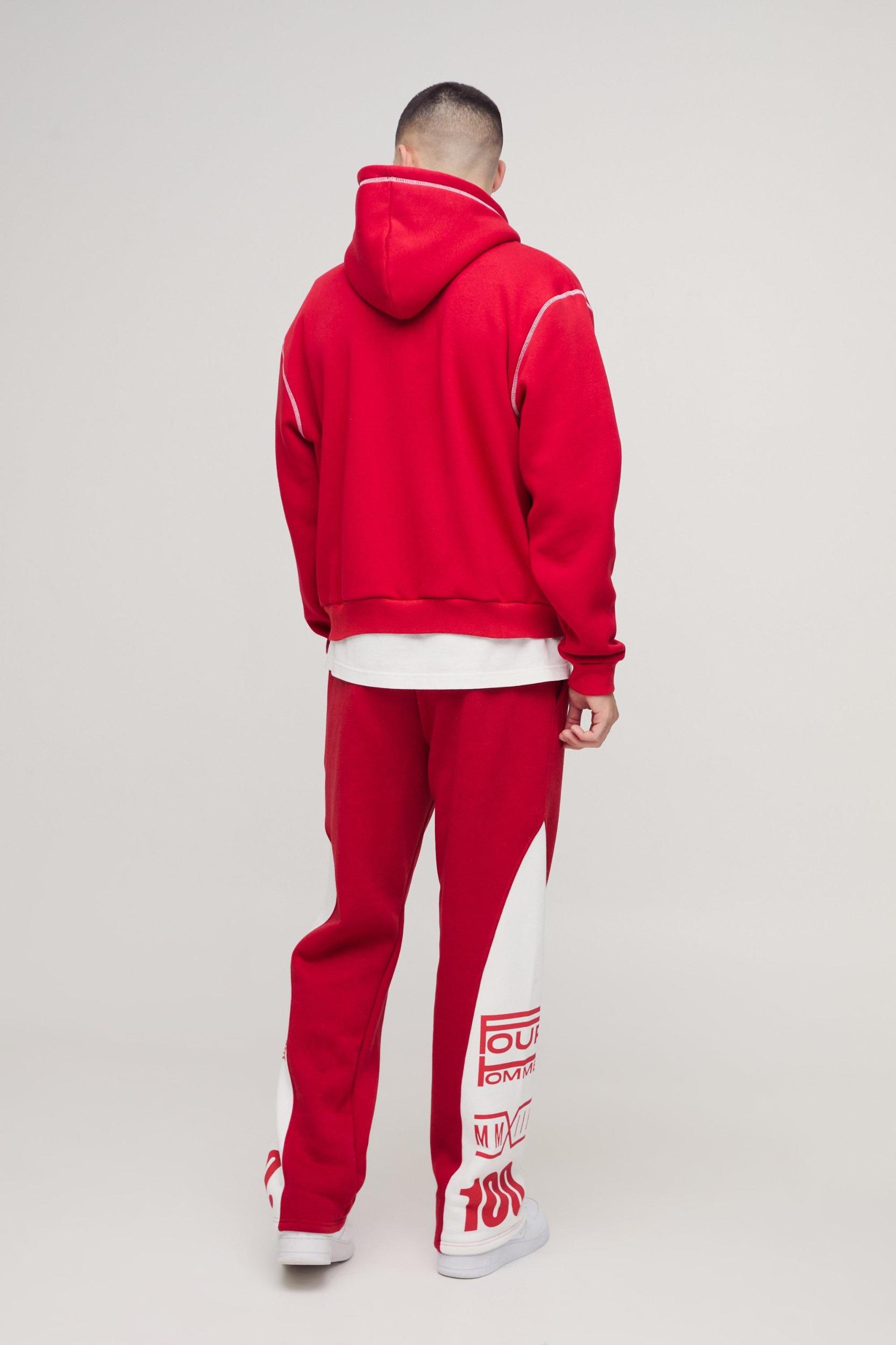 Wide Leg High Gusset Star Sweatpants | boohooMAN USA Product Image