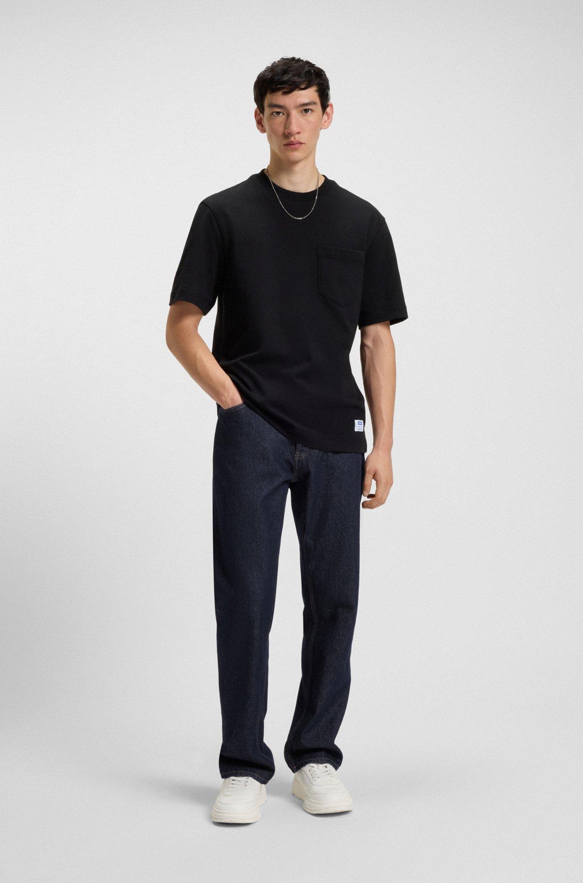 Regular-fit jeans in faded dark-blue denim Product Image