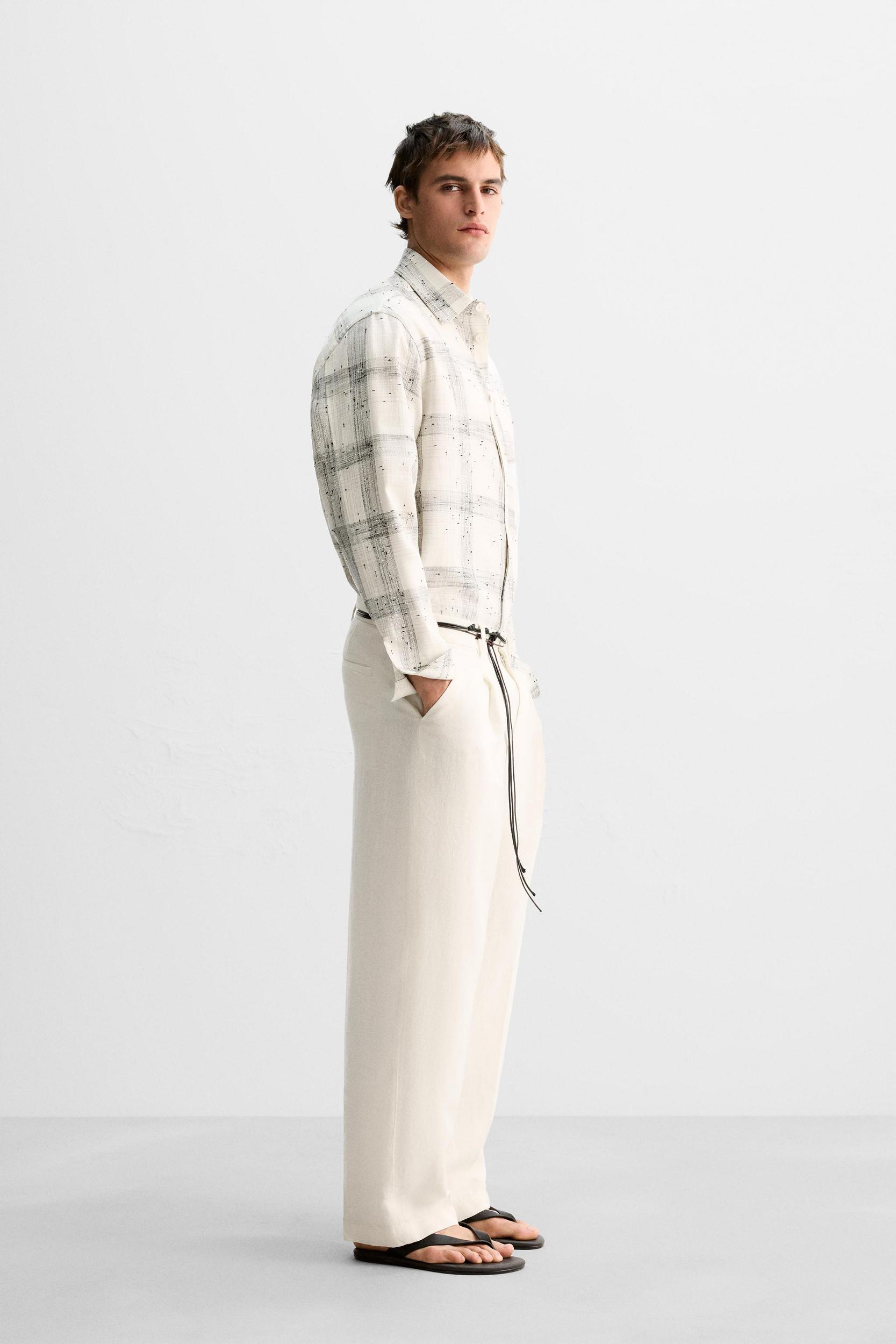 LIMITED EDITION TEXTURED PLAID OVERSHIRT Product Image