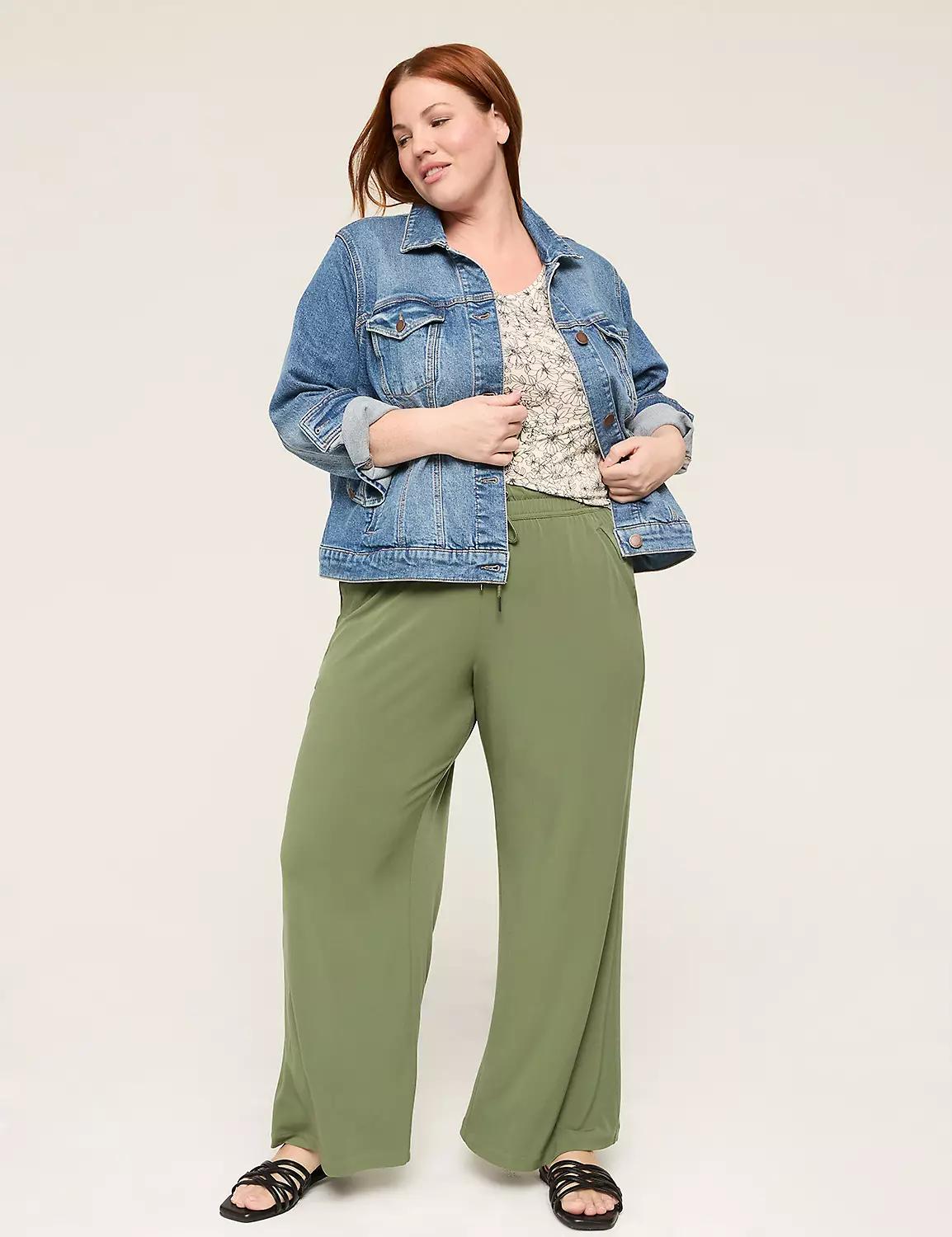 Matte Jersey Pull-On Wide Leg Pant Product Image