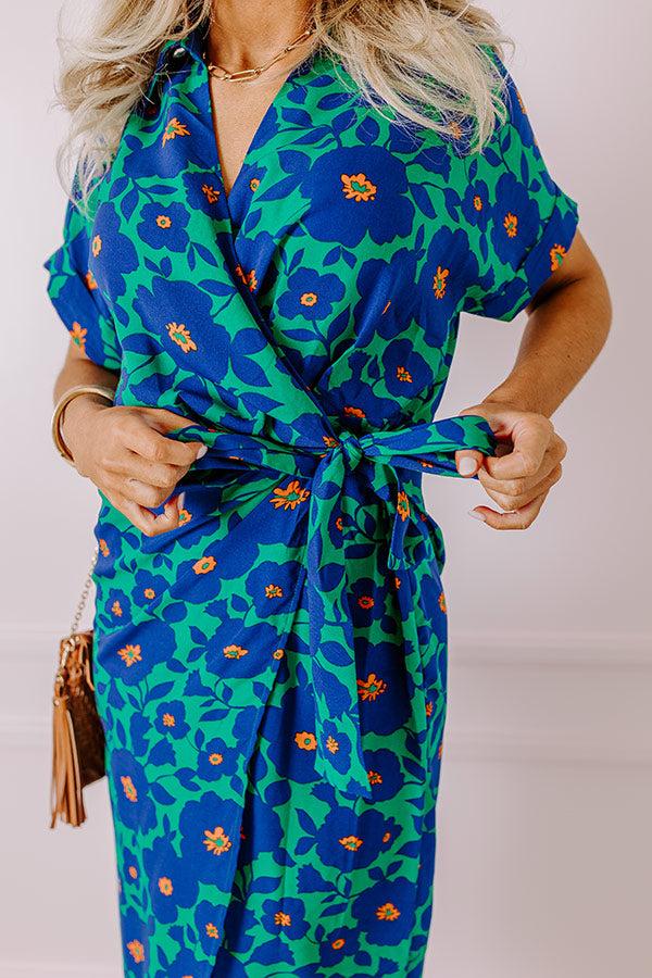 Botanical Garden Wrap Midi in Green Product Image