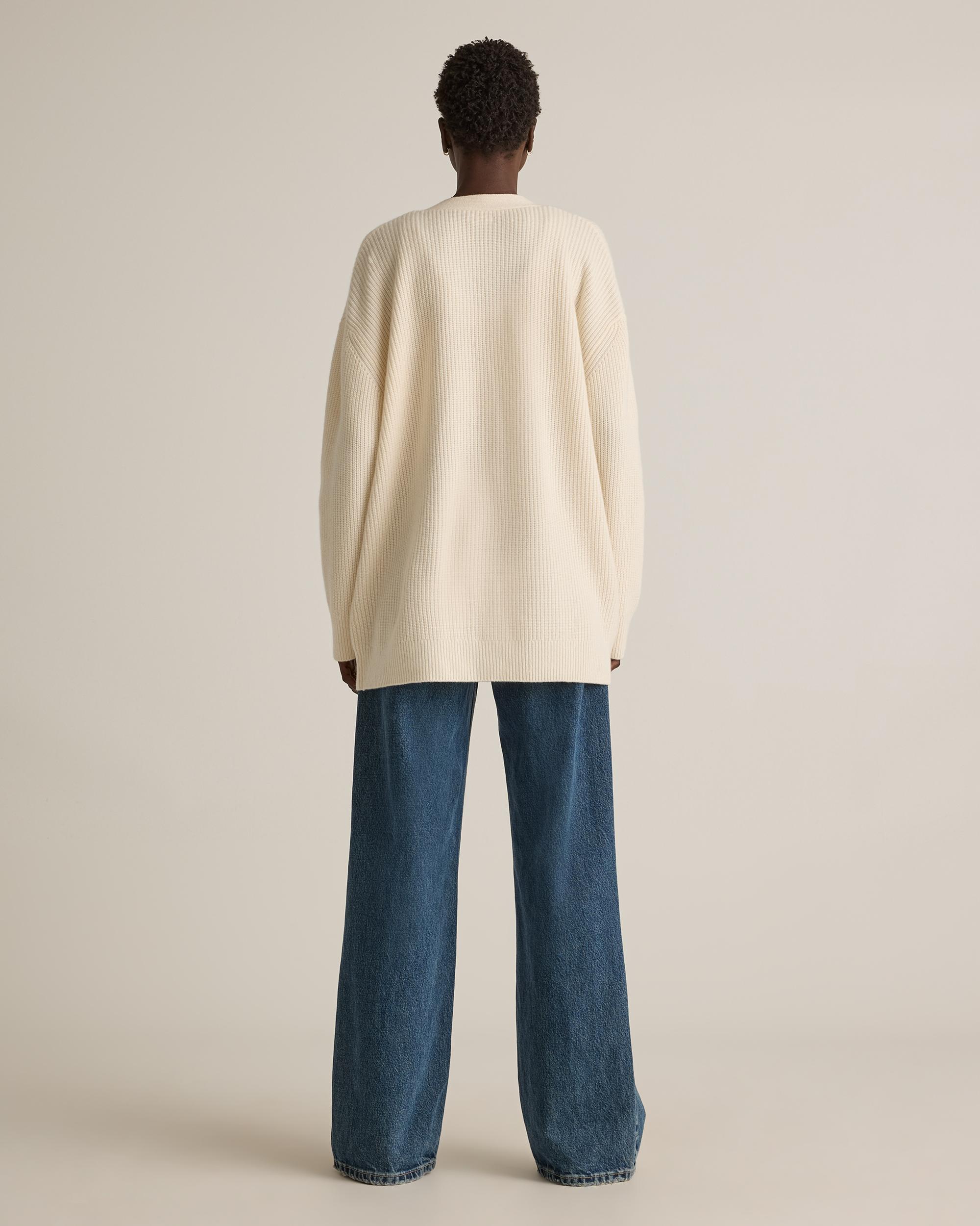 Quince | Women's Mongolian Cashmere Oversized Boyfriend Cardigan Sweater Product Image