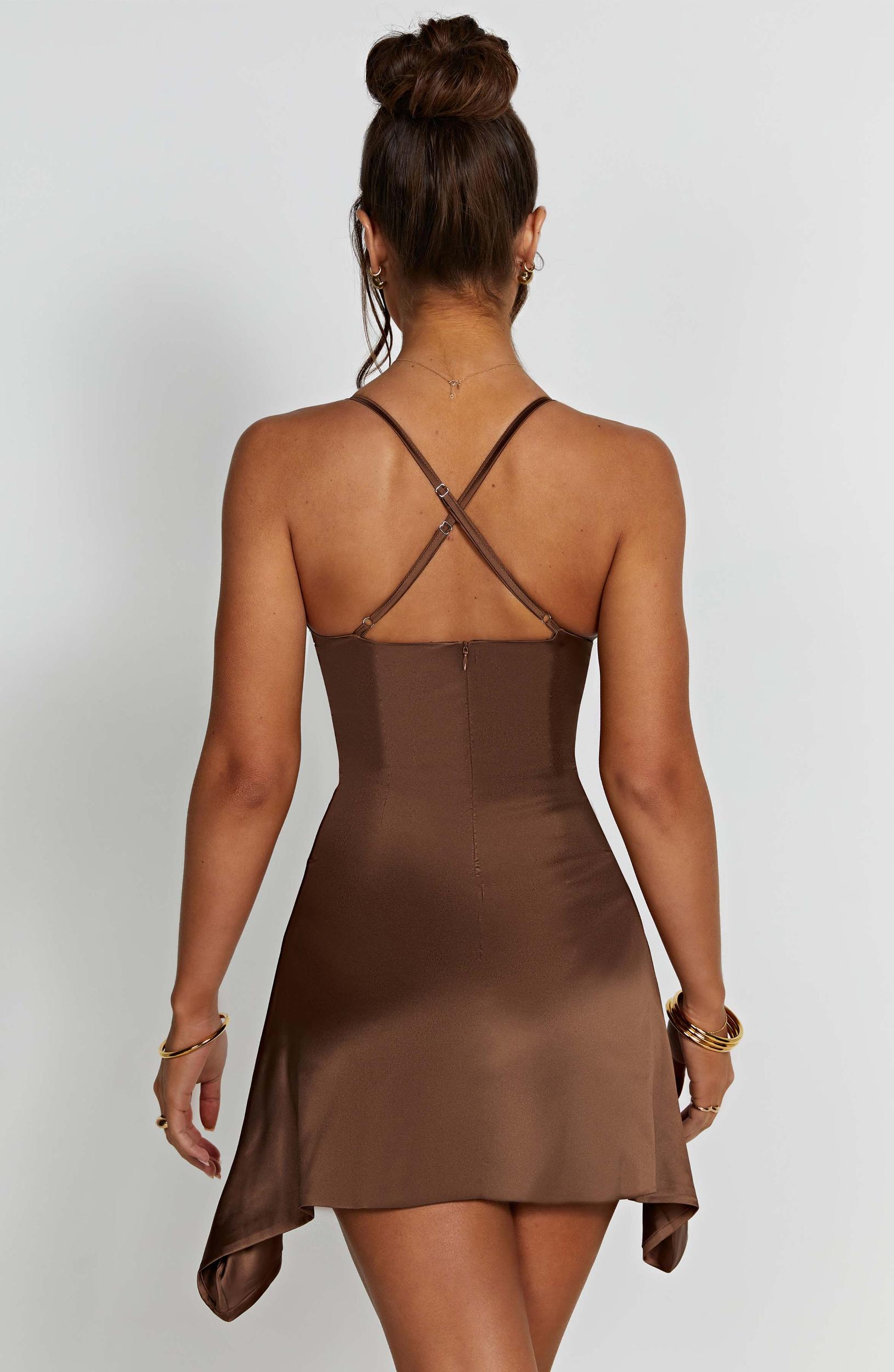 Clarise Mini Dress - Chocolate Product Image