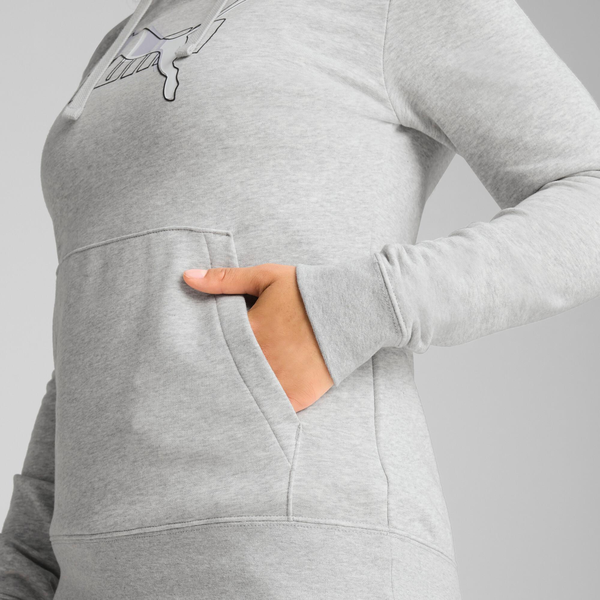 PUMA Essentials Logo Lab Women's Hoodie in Grey Product Image
