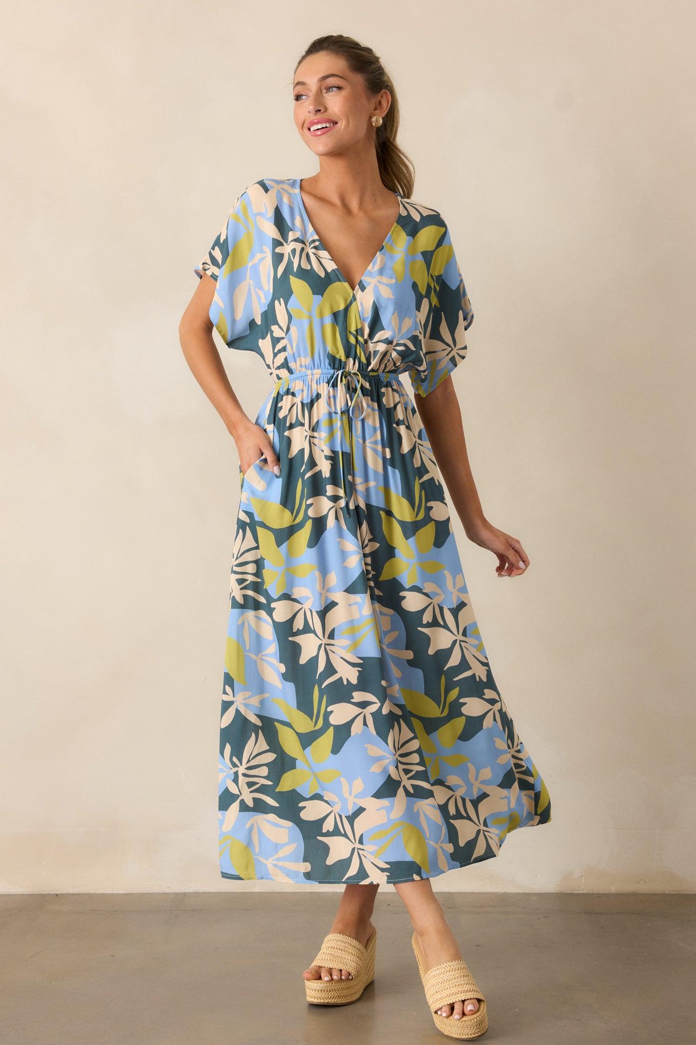 MINKPINK Artistic Garden Green Midi Dress Product Image