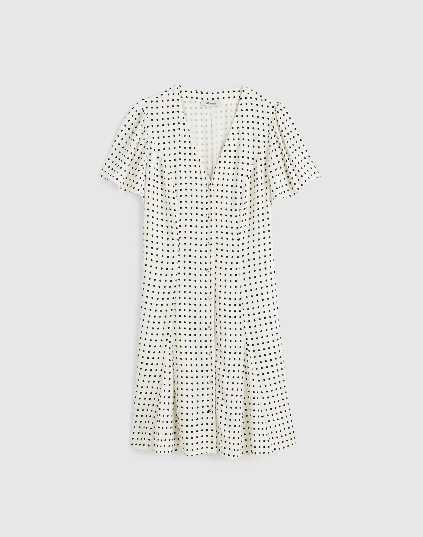 Button-Front Mini Dress Product Image