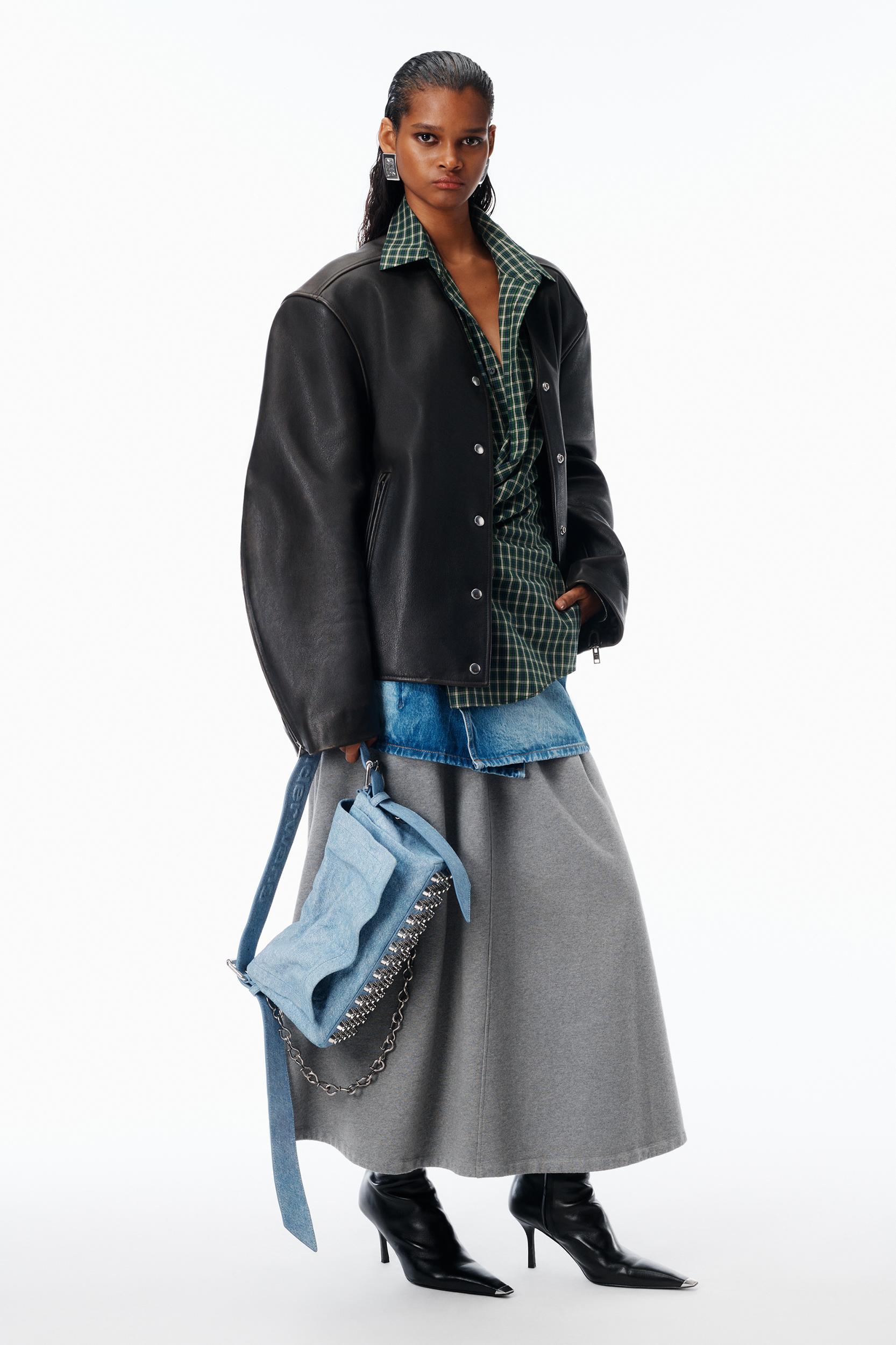 Ricco Crushed Flap Bag In Leather Medium Product Image