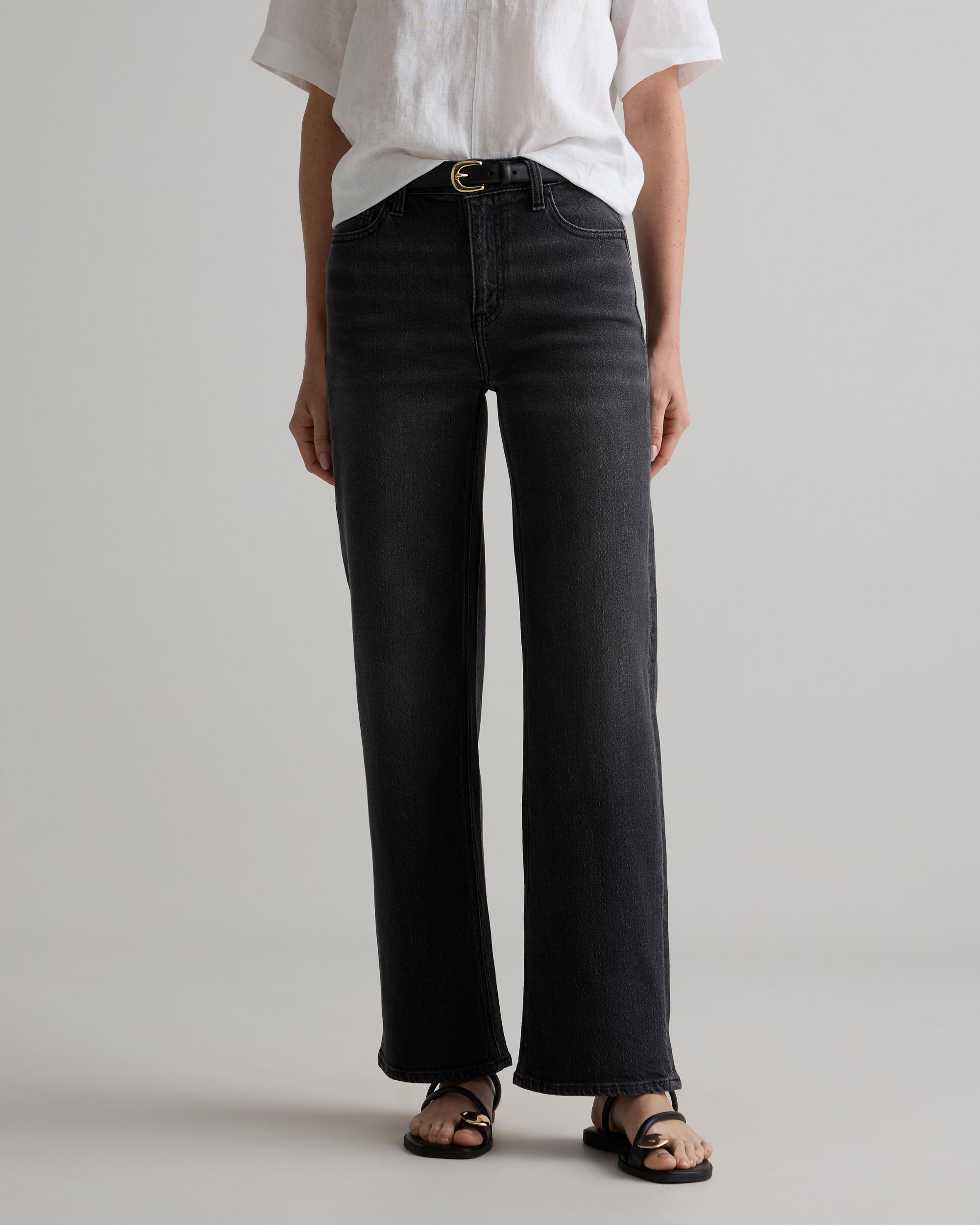 Quince | Women's Bella Stretch Relaxed Straight Jeans Organic Cotton Product Image