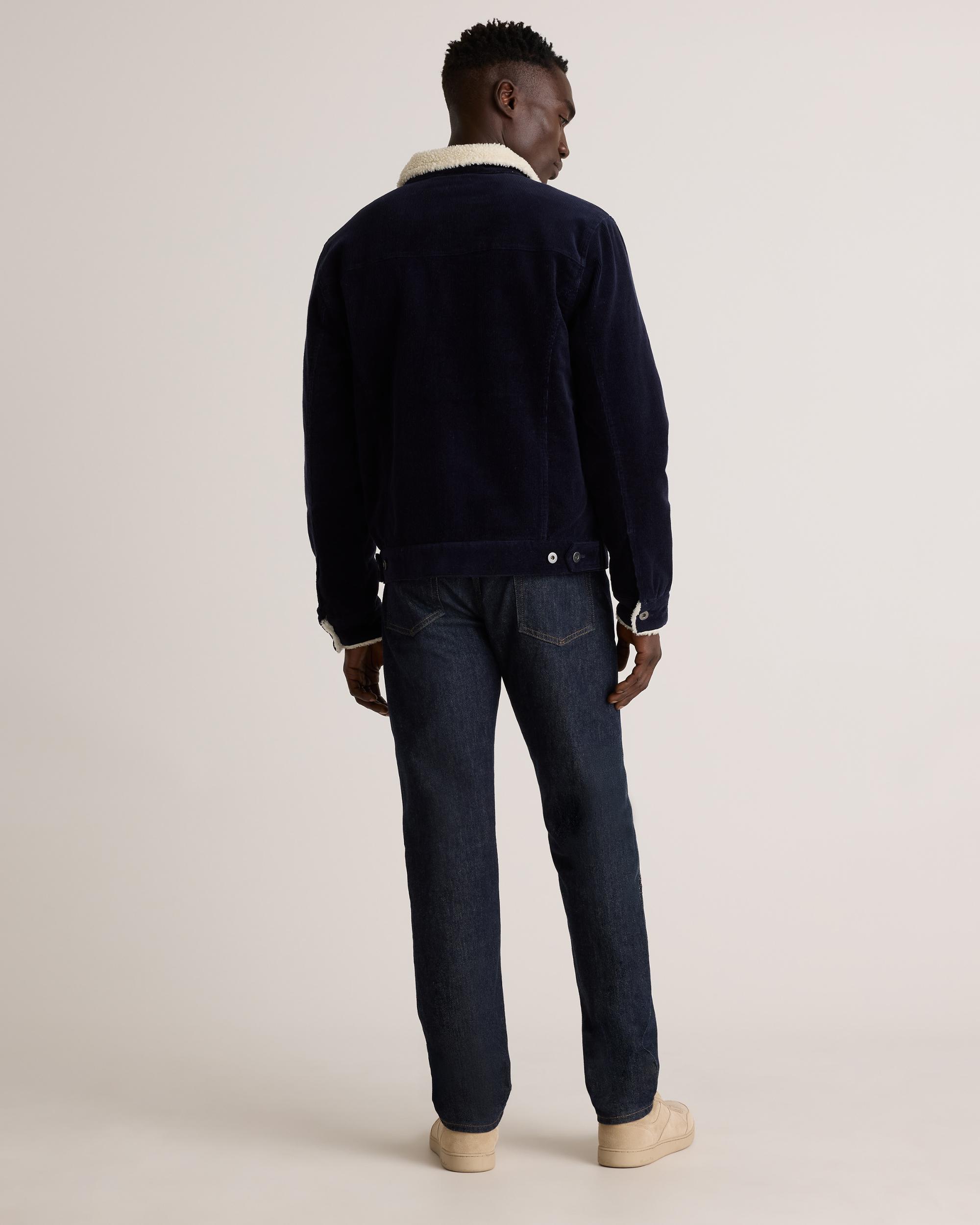 Quince | Men's Organic Stretch Corduroy Sherpa-Lined Trucker Jacket Size XL, 100% Polyester Product Image