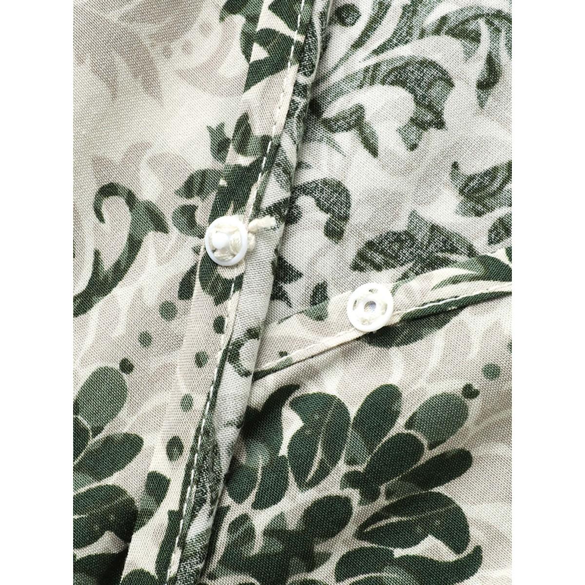 Plus Size Damask Print Surplice Sleeveless Midi Dress Truegreen Women Overlap Collar Sleeveless Curvy BloomChic 10/M Product Image