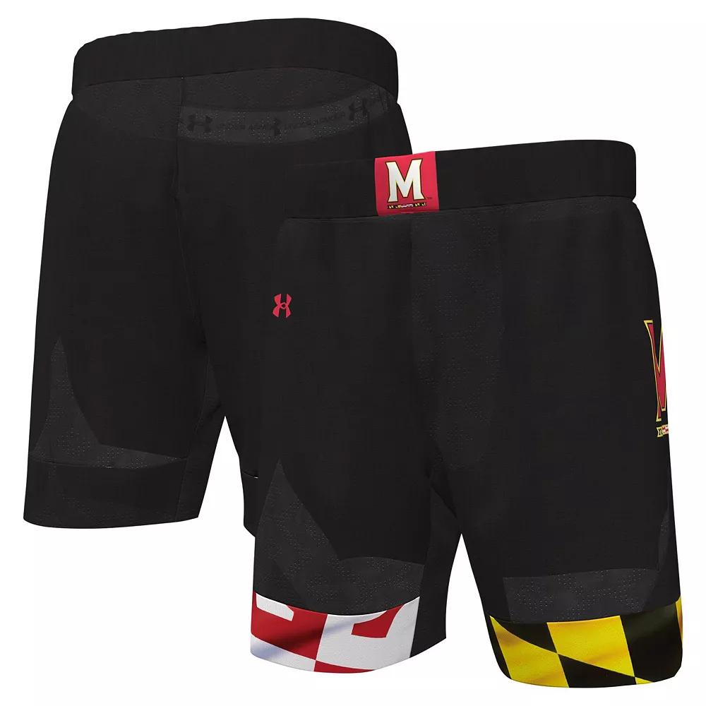 Men's Under Armour Black Maryland Terrapins Replica Basketball Shorts, Size: Small Product Image