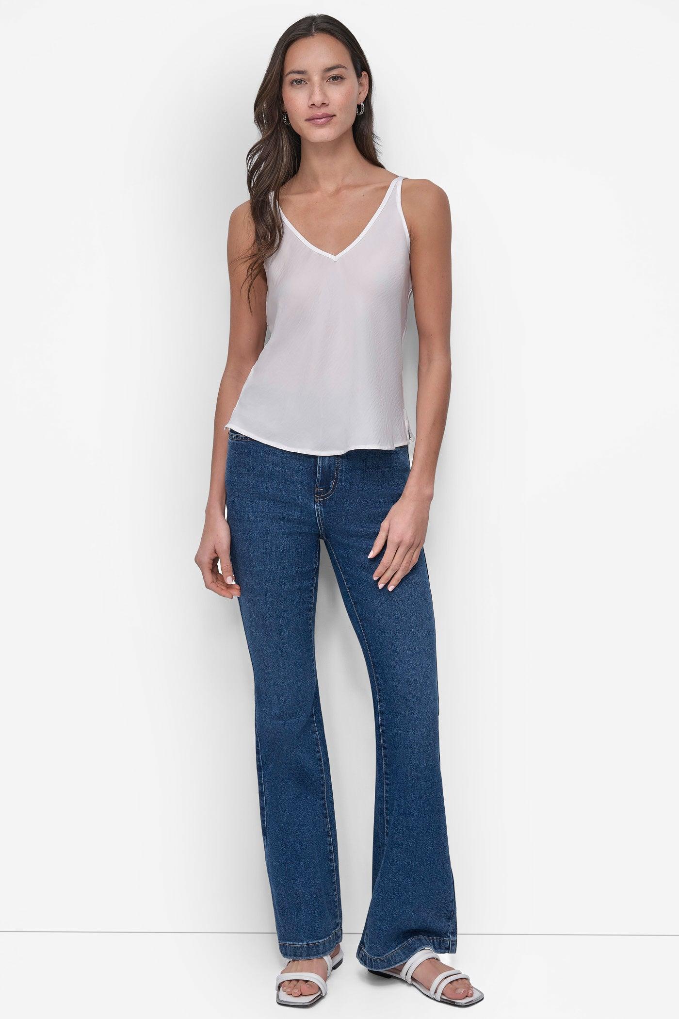 STRAPPY V-NECK CAMI WITH ADJUSTABLE STRAPS Product Image