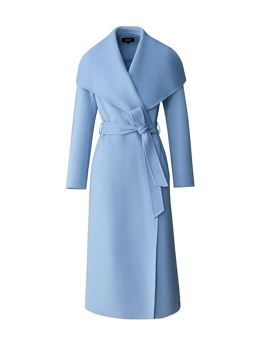 Womens Belted Light Wool Coat Product Image