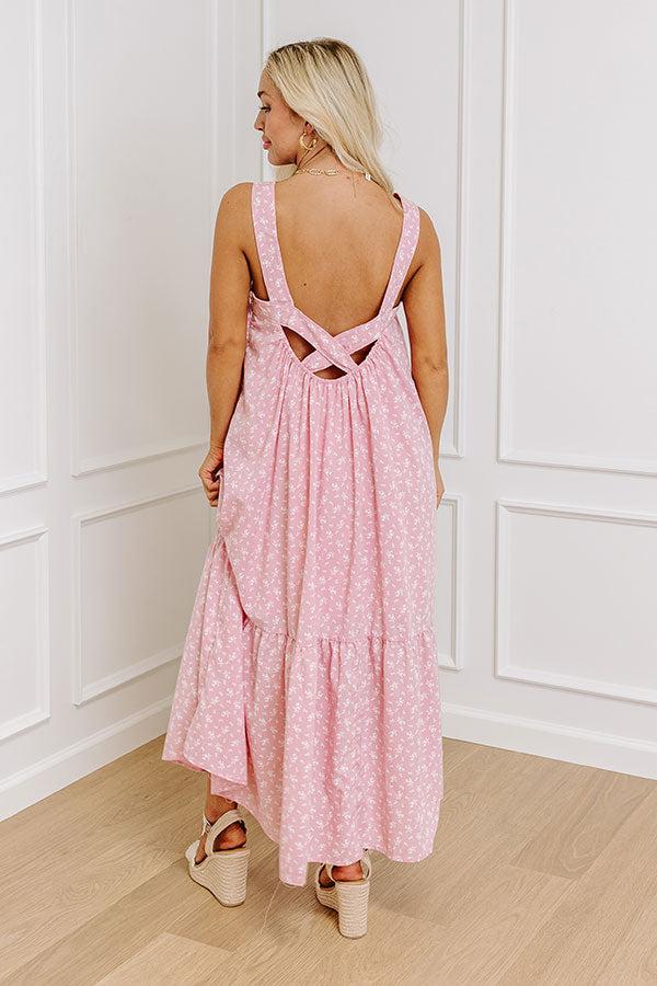Casual Convo Floral Maxi Dress in Pink Product Image