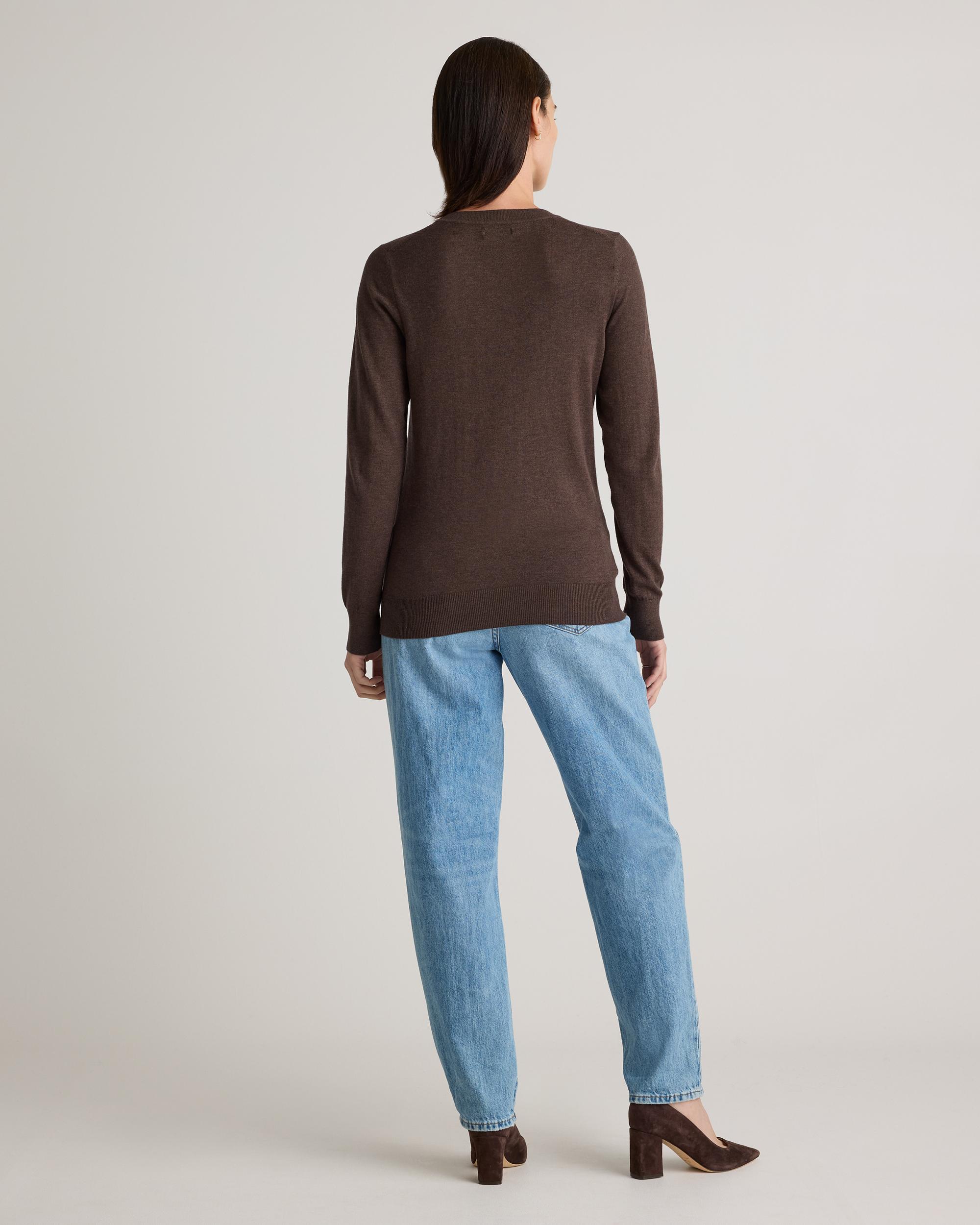 Quince | Women's Lightweight Cotton Cashmere V-Neck Sweater Size XS, Organic Cotton Product Image