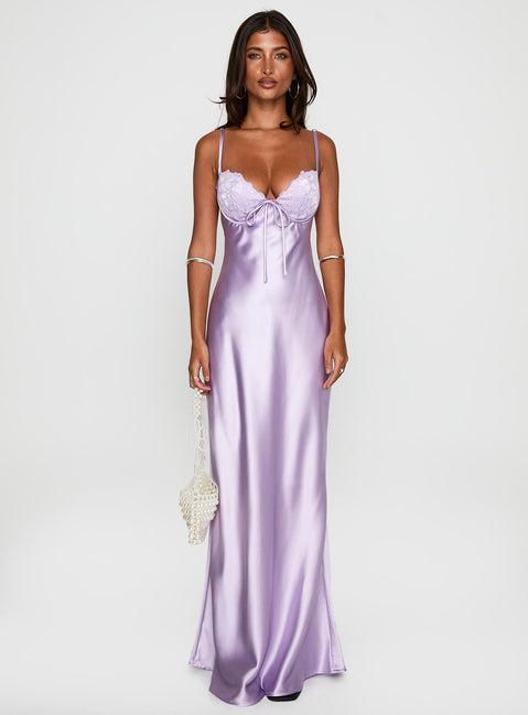 Fadyen Bias Cut Maxi Dress Lilac Product Image