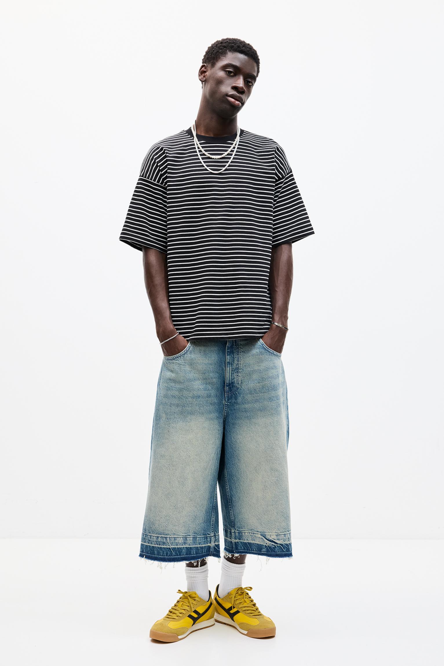 Striped boxy-fit T-shirt Product Image