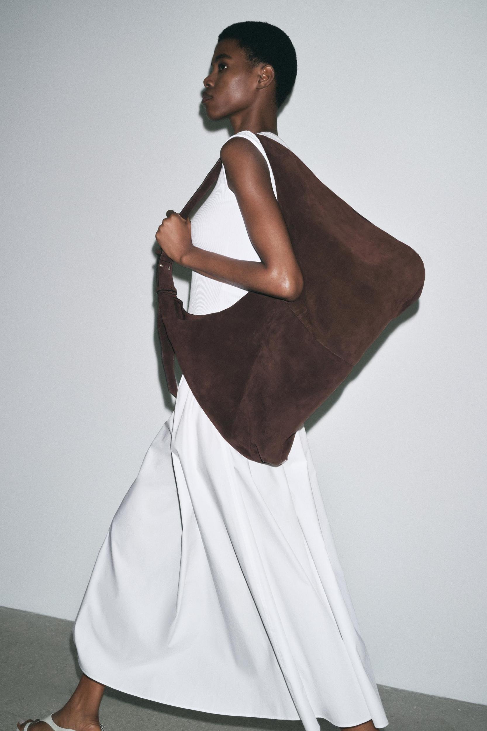 OVERSIZED SUEDE BUCKET BAG Product Image