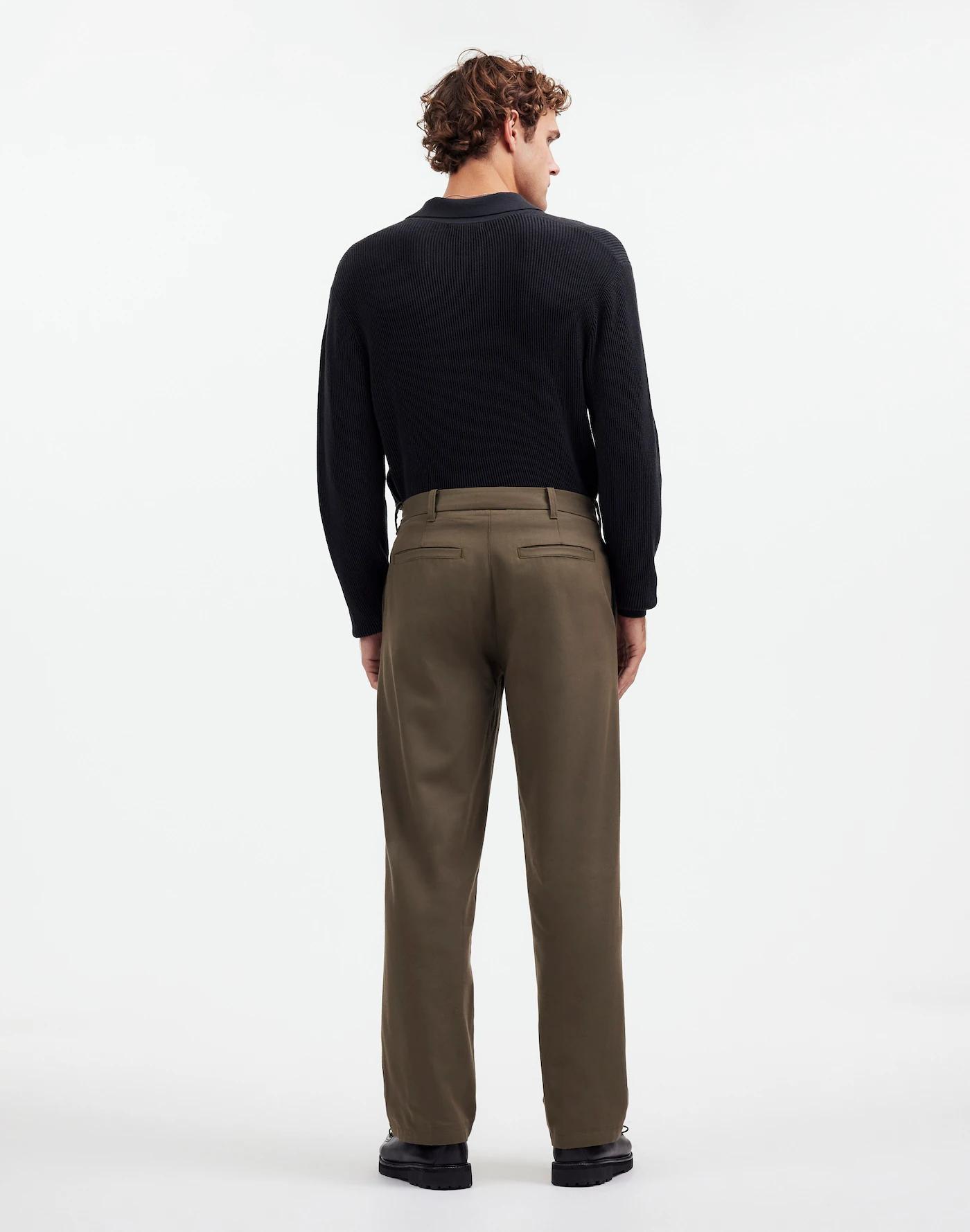 Cotton-Wool Blend Trousers Product Image