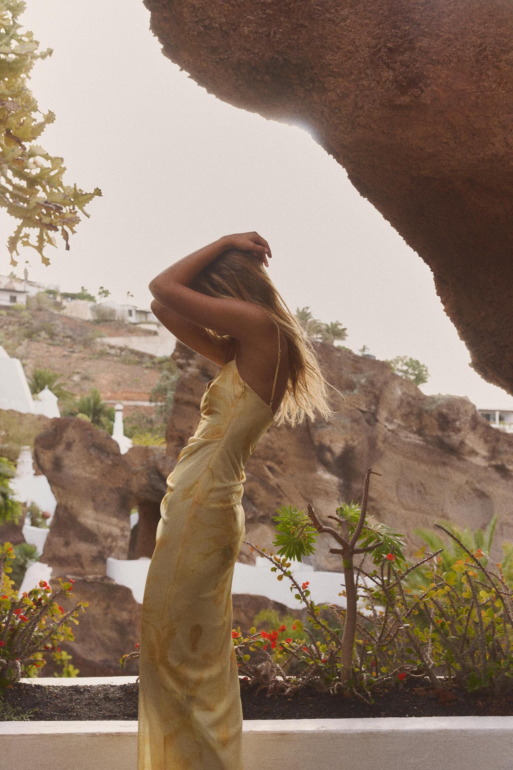 PRINTED TULLE MIDI DRESS Product Image