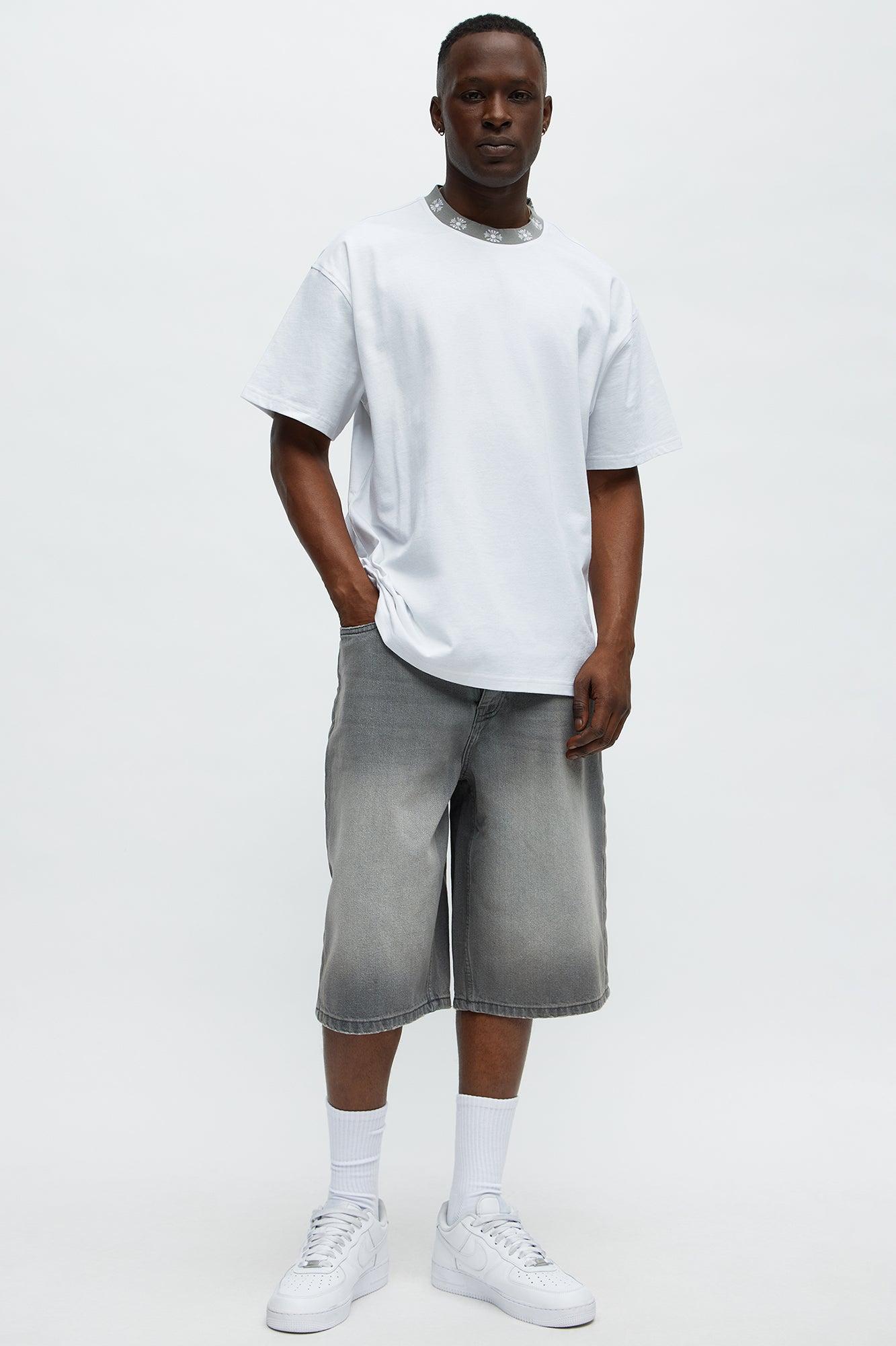 Short Sleeve Cross Collar Graphic - White Male Product Image